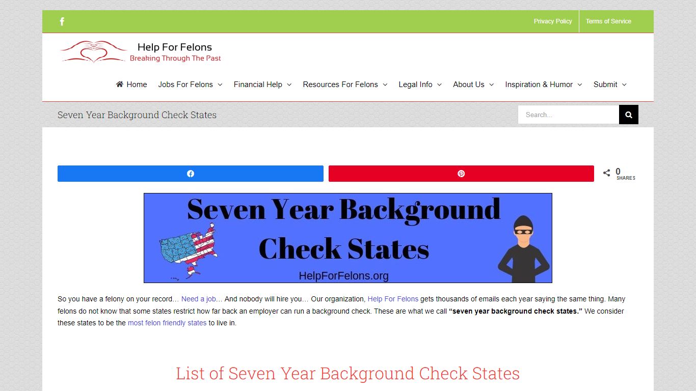 Seven Year Background Check States - Help For Felons